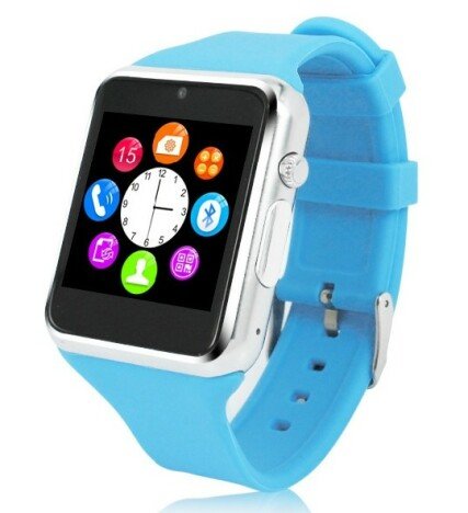 Smartwatch cu Telefon iUni A100i, BT, LCD 1.54 Inch, Camera, Albastru + Card MicroSD 4GB Cadou